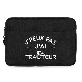 Tracteur Humour Cadeau Passionné d'Agriculture - Sacoche pour ordinateur portable 13 pouces - noir - Devant