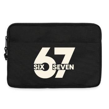 67 Six Seven – Urban Typografie - Laptoptasche 13" - Schwarz - Vorne