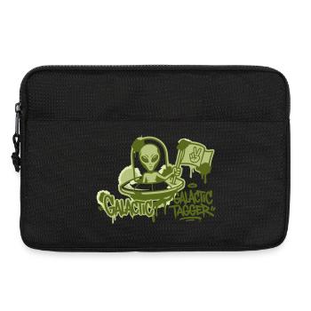 Graphisme graffiti d’OVNI extraterrestre - Sacoche pour ordinateur portable 13 pouces - noir - Devant