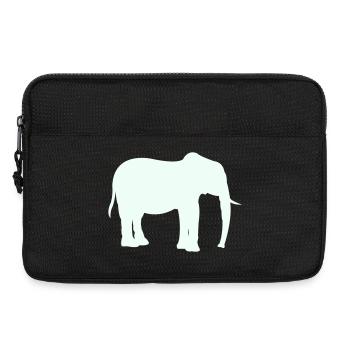 Elefant Silhouette - Laptoptasche 13" - Schwarz - Vorne