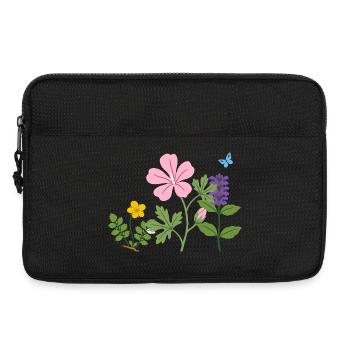 Blumen botanisch Garten Zeichnung Blumenliebhaber - Laptoptasche 13" - Schwarz - Vorne