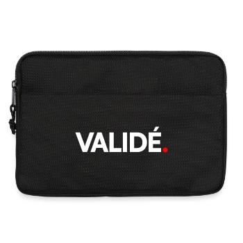 VALIDÉ | Expression humour minimaliste - Sacoche pour ordinateur portable 13 pouces - noir - Devant