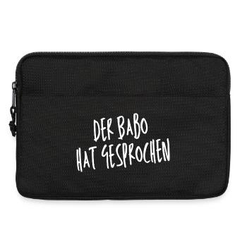 Der Babo Gesprochen Shirtdesign - Laptoptasche 13" - Schwarz - Vorne