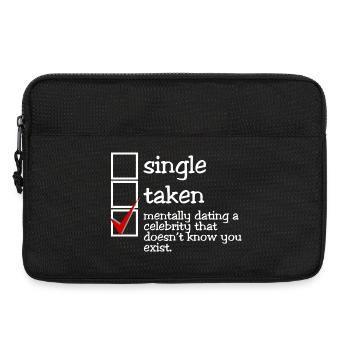 Mentally dating a celebrity (dark) - Laptop bag 13" - black - Front