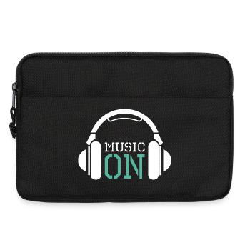 Kopfhörer Musik Liebe DJ Techno Hip Hop Logo icon - Laptoptasche 13" - Schwarz - Vorne