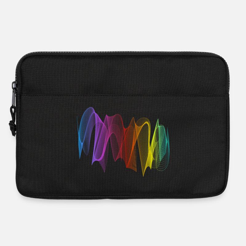 Abstrakte Linien Design 07 - Laptoptasche 13" - Schwarz