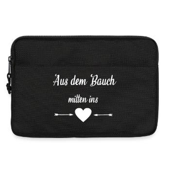 Herzendes Zitat Liebesmotiv - Laptoptasche 13" - Schwarz - Vorne