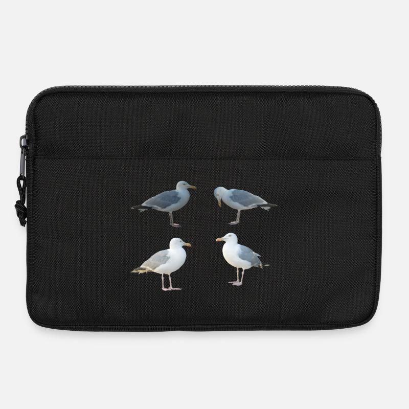 Möwen - Laptoptasche 13" - Schwarz