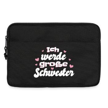 Liebevolle Schwester Botschaft - Laptoptasche 13" - Schwarz - Vorne