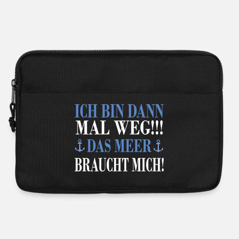Meeresabend Sinnspruch Design - Laptoptasche 13" - Schwarz