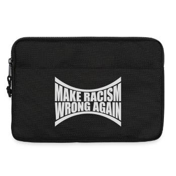 Rendre le racisme répréhensible - Sacoche pour ordinateur portable 13 pouces - noir - Devant