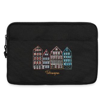 Tübingen, Süddeutschland, Strichzeichnung - Laptoptasche 13" - Schwarz - Vorne