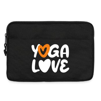 Yoga Love Heart Quote Fan Meditation Handwriting - Laptop bag 13" - black - Front