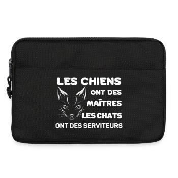 Chats Serviteurs et Chiens Maîtres - Sacoche pour ordinateur portable 13 pouces - noir - Devant