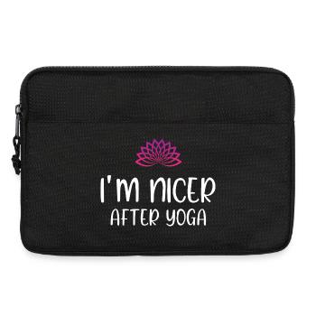 Ich bin netter nach dem Yoga - Laptoptasche 13" - Schwarz - Vorne