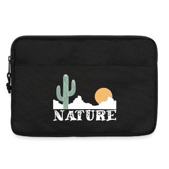 Natur und weiße Wüste - Laptoptasche 13" - Schwarz - Vorne