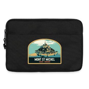 Panorama-Illustration des Mont Saint Michel - Laptoptasche 13" - Schwarz - Vorne
