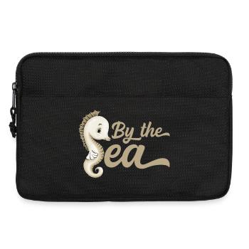 Au bord de la mer « ByeTheSea » hippocampe - Sacoche pour ordinateur portable 13 pouces - noir - Devant