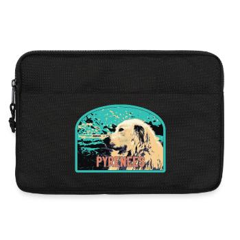 Pyrenees Shepherd Dog Patch: Mountain Companion - Laptop bag 13" - black - Front