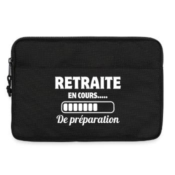 retraite, futur retraité, retraite humour - Sacoche pour ordinateur portable 13 pouces - noir - Devant