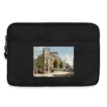 Städtebild 20er Jahre - Laptoptasche 13" - Schwarz - Vorne