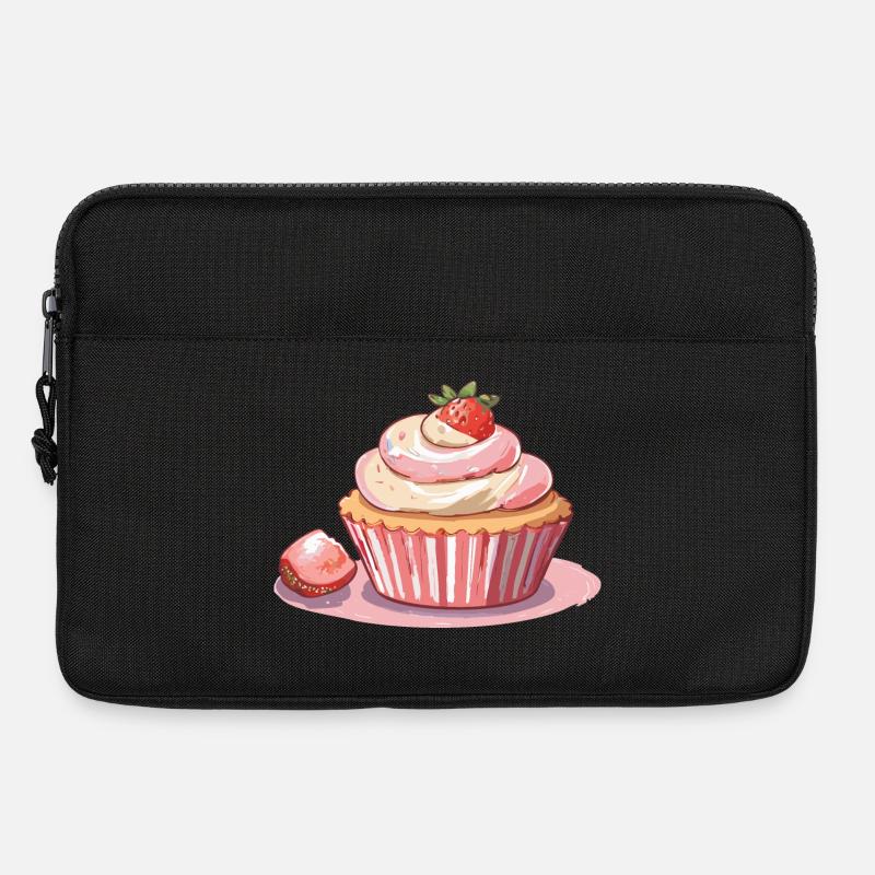 Cupcake Strawberry - Laptop bag 13" - black