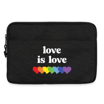 LGBT Pride Month - Love is Love - Laptop bag 13" - black - Front