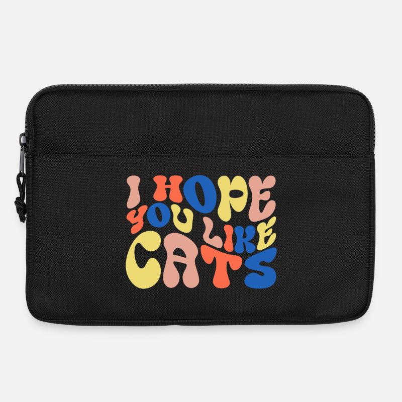 Ich hoffe, du magst Katzen - Laptoptasche 13" - Schwarz