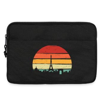 Sonnenuntergang Eiffelturm - Laptoptasche 13" - Schwarz - Vorne