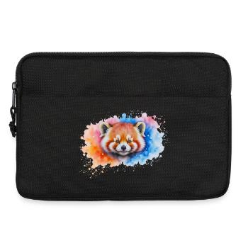 Wasserfarbener Roter Panda Splash - Laptoptasche 13" - Schwarz - Vorne