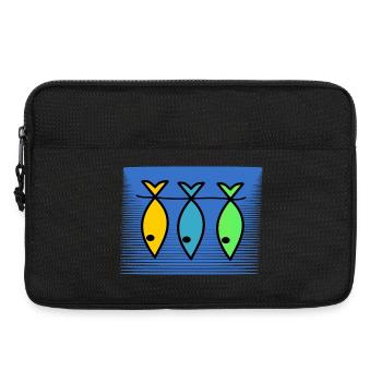 FISH. SARDINE. APRIL FOOLS. SEA. OCEAN - Laptop bag 13" - black - Front