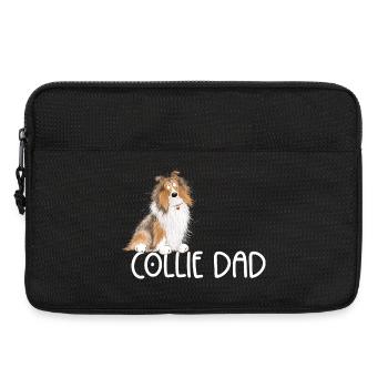 Happy Collie Papa I Collie Rough I Longhair Collie - Laptop bag 13" - black - Front