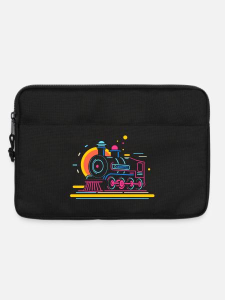 Eisenbahn Karikatur - Laptoptasche 13" - Schwarz