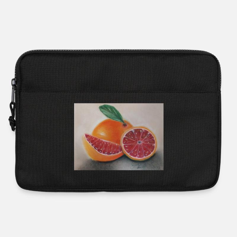 Blutorangen Illustration - Laptoptasche 13" - Schwarz