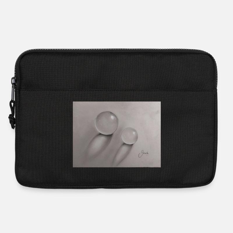 Transparent glass balls with shadow effect - Laptop bag 13" - black