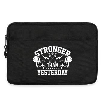 Stronger Than Yesterday - Laptop bag 13" - black - Front