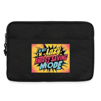 I'm not lazy, I'm in power saving mode - Laptop bag 13" - black - Front