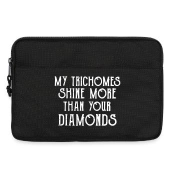 Trichomes Shine Over Diamonds - Laptop bag 13" - black - Front