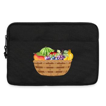 Fruit basket with colorful fruit motif - Laptop bag 13" - black - Front