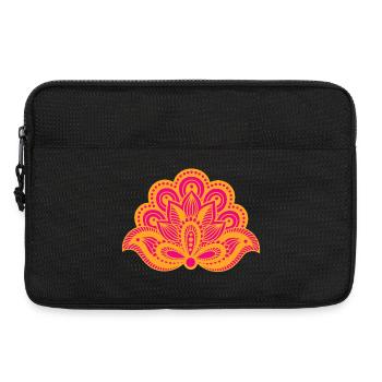 Ornement de Yoga Inde Méditation om Namaste coloré - Sacoche pour ordinateur portable 13 pouces - noir - Devant