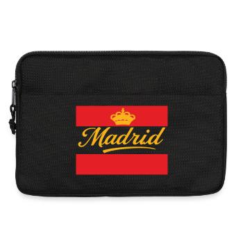 Madrid Krone Design auf Rot - Laptoptasche 13" - Schwarz - Vorne