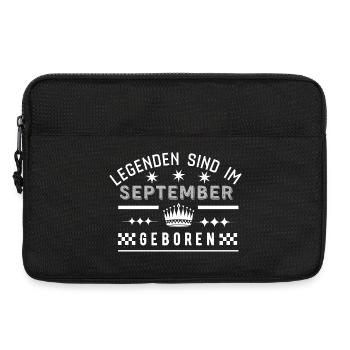 Legends Are Born in September - Birthday - Laptop bag 13" - black - Front