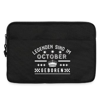 Legenden sind im October geboren- Geburtstag Party - Laptoptasche 13" - Schwarz - Vorne