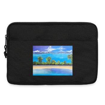 Paysage Lacustre avec Montagnes et Forêt - Sacoche pour ordinateur portable 13 pouces - noir - Devant