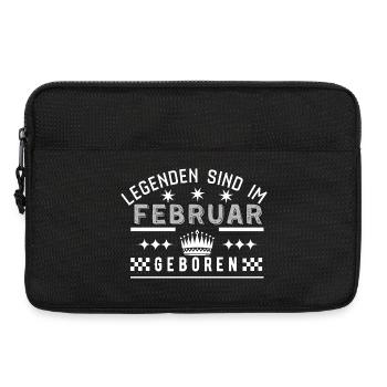 Legenden sind im Februar geboren -Geburtstag party - Laptoptasche 13" - Schwarz - Vorne