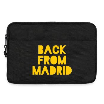 Illustration expressive de Madrid sur vêtements - Sacoche pour ordinateur portable 13 pouces - noir - Devant