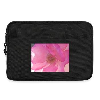 Douce fleur de rose en rose - Sacoche pour ordinateur portable 13 pouces - noir - Devant