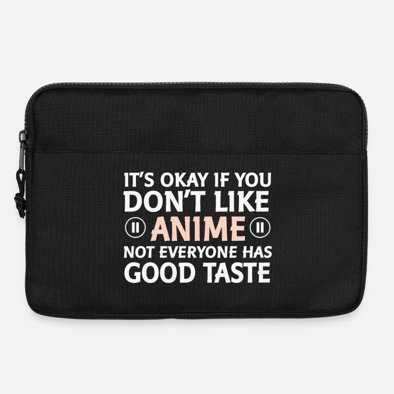 Nicht jeder mag Anime Spruch - Laptoptasche 13" - Schwarz