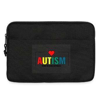 Rainbow Autism with Heart - Laptop bag 13" - black - Front