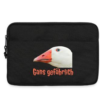 Ganz Gefährlich Gänsekopf - Laptoptasche 13" - Schwarz - Vorne